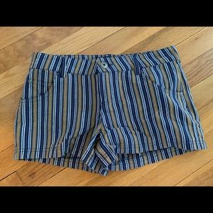 NWT Jack by BB Dakota Navy & Gold Striped Shorts